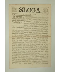 Časopis Sloga br. 50/1870.