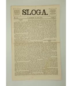 Časopis Sloga br. 45/1870.