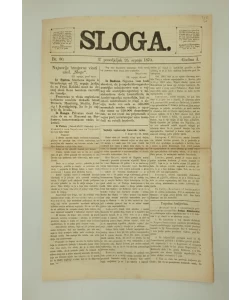 Časopis Sloga br. 80/1870.