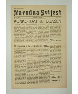 Časopis Narodna svijest br. 37/1938.