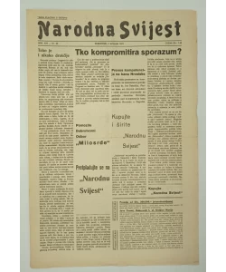 Časopis Narodna svijest br. 40/1939.