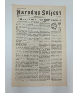 Časopis Narodna svijest br. 33/1939.