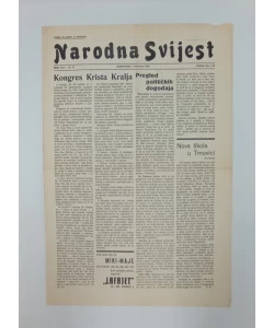 Časopis Narodna svijest br. 31/1939.