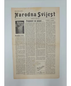 Časopis Narodna svijest br. 14/1939.
