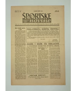 Časopis Športske novine br. 51/1944.