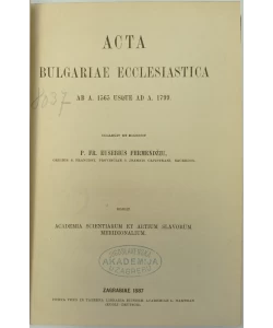 Acta Bulgariae ecclesiastica