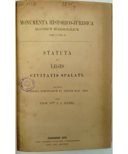 Statuta et leges civitatis Spalati
