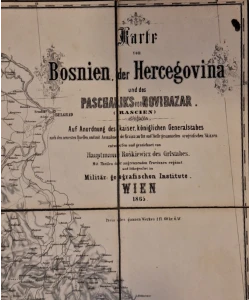 Karte von Bosnien der Hercegovina und des Paschaliks von Novibazar