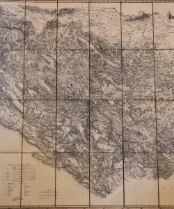 Karte von Bosnien der Hercegovina und des Paschaliks von Novibazar