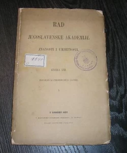 Rad JAZU knjiga 61 matematičko - prirodoslovni razred