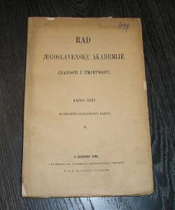 Rad JAZU knjiga 75 matematičko - prirodoslovni razred