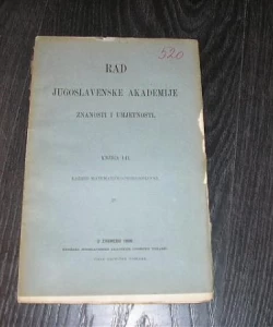 Rad JAZU knjiga 141 matematičko - prirodoslovni razred