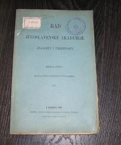 Rad JAZU knjiga 135 matematičko - prirodoslovni razred