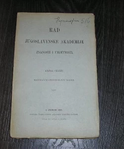 Rad JAZU knjiga 133 matematičko - prirodoslovni razred