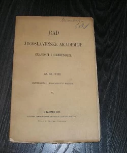 Rad JAZU knjiga 123 matematičko - prirodoslovni razred