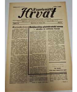 Časopis Koprivnički Hrvat br. 19/1943.