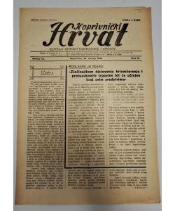 Časopis Koprivnički Hrvat br. 16/1943.
