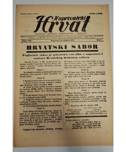Časopis Koprivnički Hrvat br. 5/1942.