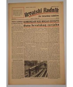 Časopis Hrvatski radnik br. 10/1944.