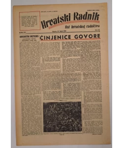 Časopis Hrvatski radnik br. 25/1944.