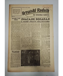 Časopis Hrvatski radnik br. 44/1944