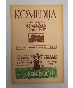 Časopis Komedija 15/1938