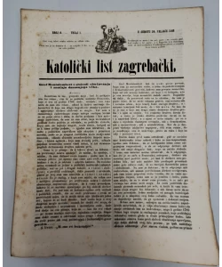 Katolički list zagrebački br. 8/1849.