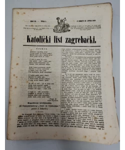 Katolički list zagrebački br. 25/1849.