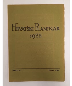 Hrvatski planinar br. 4/1925.