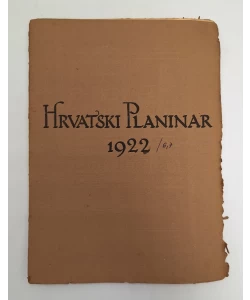 Hrvatski planinar br. 6-7/1922.
