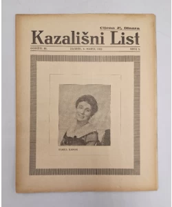 Časopis Kazališni List br. 5/1922.