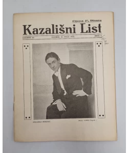 Časopis Kazališni List br. 9/1922.