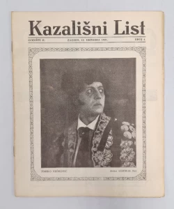Časopis Kazališni List br. 4/1921.