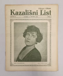 Časopis Kazališni List br. 5/1921.