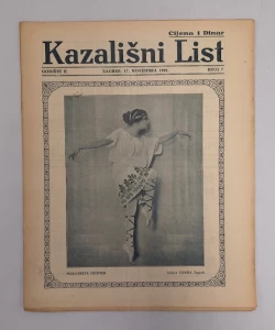 Časopis Kazališni List br. 7/1921.