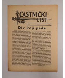 Častnički list br. 12./1944.