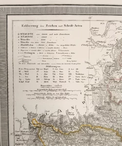 Carl Ferdinand Weiland:  Karta kraljevine Ilirije i vojvodstva Štajerske - Königreich Illyrien und das Herzogthum Steyermark nach de Castro's Charte vom Inneroestreich entworfen von C. F. Wei
