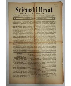 Sriemski Hrvat br. 98/1884.