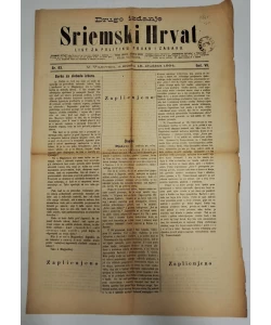 Sriemski Hrvat br. 93/1884.
