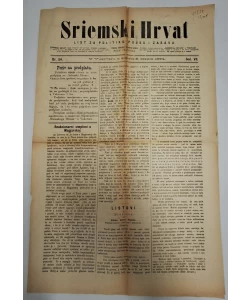 Sriemski Hrvat br. 54/1884.