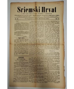 Sriemski Hrvat br. 43/1884.
