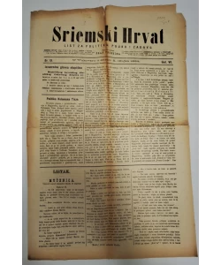 Sriemski Hrvat br. 19/1884.
