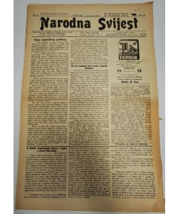 Časopis Narodna Svijest br. 45/1929.