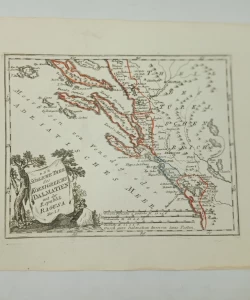 Der Sudliche Theil des Koenigreichs Dalmatien mit der Republik Ragusa / Zemljovid južne Dalmacije s Dubrovačkom Republikom