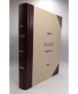 Časopis Svijet, 1930. godina V, knjiga IX