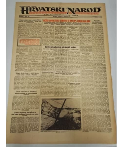 Hrvatski narod - glasilo hrvatskog ustaškog pokreta br. 628/1943.
