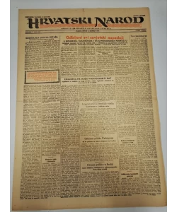 Hrvatski narod - glasilo hrvatskog ustaškog pokreta br. 625/1943.