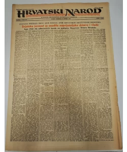 Hrvatski narod - glasilo hrvatskog ustaškog pokreta br. 639/1943.