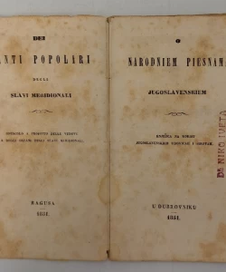 O narodniem piesnama jugoslavenskiem
