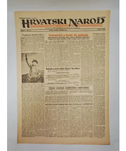 Hrvatski narod - glasilo hrvatskog ustaškog pokreta br. 646/1943. (2. izdanje)